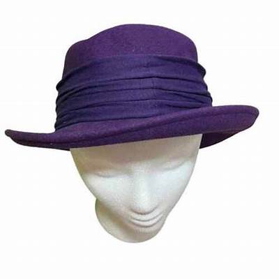 VTG BOLLMAN HAT Co Purple Doeskin Felt Ladies Hat Women's Wool Bow